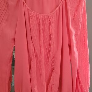 Peach coral women's blouse size M